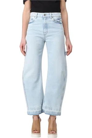Stella McCartney Jeans, Dam, W26, Bomull, Klassiska Blå Wide Leg Jeans
