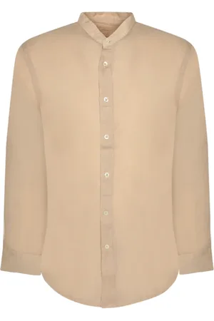 120% Lino Skjorta, Herr, XL, Linne, Mandarinkrage Linnesskjorta