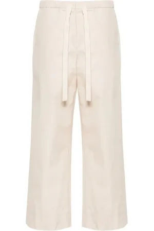 Max Mara Byxor, Dam, 3Xs, Bomull, Stiliga Byxor för en Chic Look