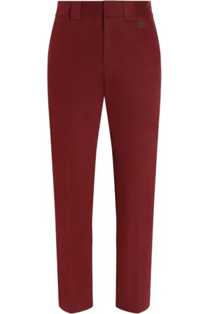 Dolce & Gabbana Byxor, Herr, L, Bordeaux Röda Slim-Fit Byxor