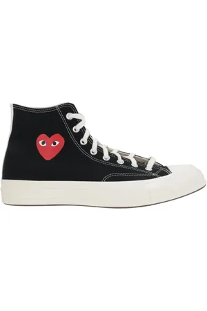Comme des Garçons Skor, Herr, 38 EU, Högklackade sneakers med hjärtmönster