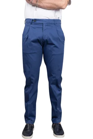 Berwich Byxor, Herr, L, Bomull, Blå Chino Byxor Slim Fit