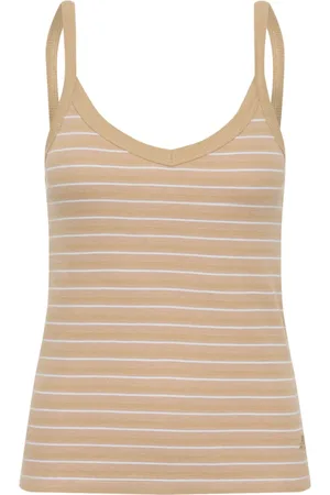 Karen by Simonsen Topp, Dam, 2Xl, Bomull, Randig Tanktop med Tunna Band