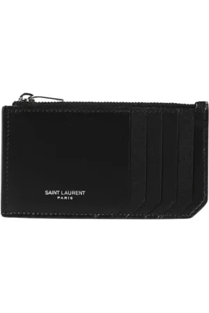 Saint Laurent Accessoarer, Herr, ONE Size, Läder, Svart läderkorthållare