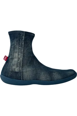 Diesel Skor, Herr, 42 EU, Denim, Denimstövlar med bakre logopatch