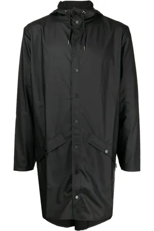 Rains Jacka, Herr, S, Polyester, Svart huva med dragkedja