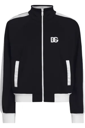 Dolce & Gabbana Sweatshirts & Hoodies, Dam, XS, Svart Broderad Sweatshirt med Dragkedja