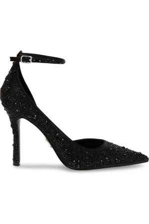 Steve Madden Skor, Dam, 36 EU, Läder, Svarta Strass Stilettohälar