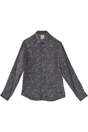 Paul Smith Skjorta, Herr, M, Leopardmönster Blå Långärmad Skjorta