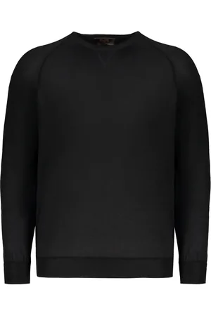 MOORER Stickade tröjor & koftor, Herr, 2Xl, Kashmir, Räfflad ullblandning T-shirt med silke
