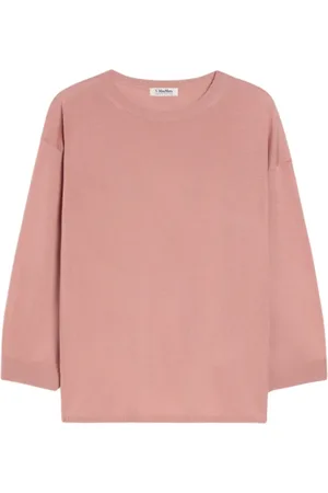Max Mara Stickade tröjor & koftor, Dam, XL, Rosa Tröjor för Kvinnor