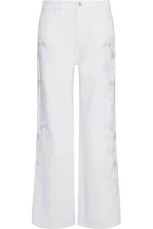 MARELLA Byxor, Dam, M, Denim, Vit Wide Leg Denim Jeans