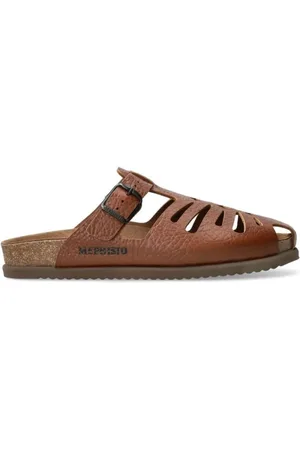 Mephisto Skor, Herr, 45 EU, Läder, Brun herrsandal - Stiliga sommarskor