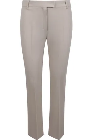 Max Mara Byxor, Dam, L, Bomull, Smala Stretchbyxor med Hög Midja