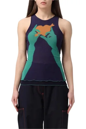 SUNNEI Topp, Dam, L, Marin Grafisk Mesh Tank Top