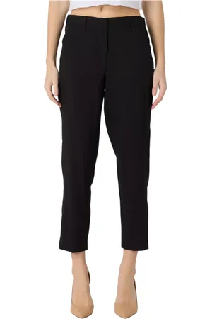 MARELLA Byxor, Dam, 2Xs, Linne, Svarta Slim Fit Byxor