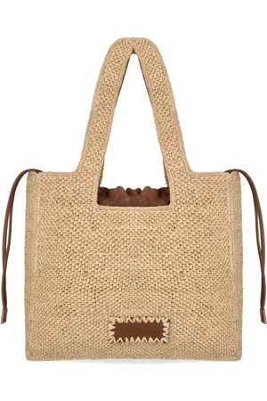 THEMOIRÈ Väska, Dam, ONE Size, Naturlig Raffia Shoppingväska med Clutch