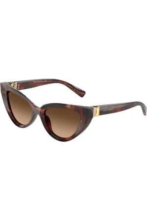 Dolce & Gabbana Accessoarer, unisex, ONE Size, Cat Eye Solglasögon i Mörkröd