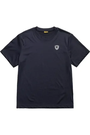 Blauer Topp, Herr, L, Polyester, Stretchig Polyester Elastan T-shirt