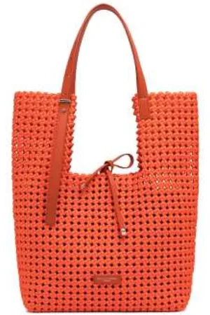 Gianni chiarini Väska, Dam, ONE Size, Läder, Geometrisk korall handväska med avtagbar påse