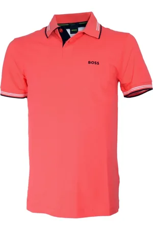 HUGO BOSS Topp, Herr, 2Xl, Bomull, Slim Fit Bomull Pique Polo Röd