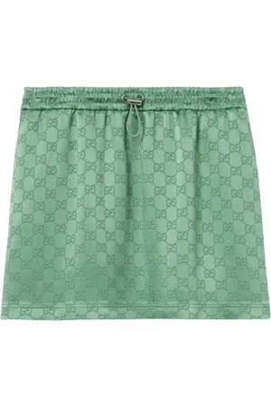 Gucci Kjol, Dam, M, Monogram Mini Kjol med Piped Trim