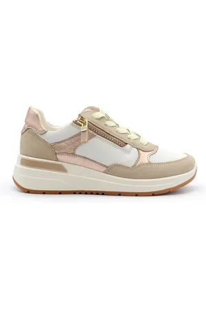 ARA Skor, Dam, 39 EU, Läder, Vita Läder Slip-On Kil Sneakers