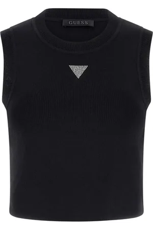 Guess Stickade tröjor & koftor, Dam, XS, Alexia Tank Top med Strass Logo