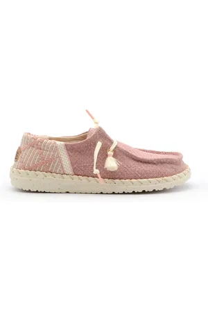 Hey dude Skor, Dam, 40 EU, Jute, Rosa platta skor med jute ovandel
