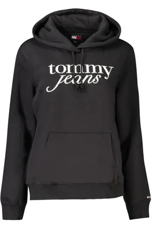 Tommy Hilfiger Sweatshirts & Hoodies, Dam, S, Bomull, Svart Dam Hoodie Tröja