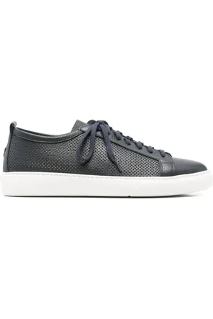 HENDERSON BARACCO Skor, Herr, 40 EU, Läder, Perforerade Blå Lädersneakers