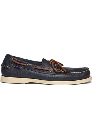 SEBAGO Skor, Herr, 43 EU, Läder, Blå läder seglarskor