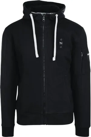 Blauer Sweatshirts & Hoodies, Herr, M, Bomull, Huvtröja Cardinton Svart