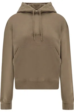 Saint Laurent Sweatshirts & Hoodies, Dam, XS, Bomull, Bomullsweatshirt med logobrodyr