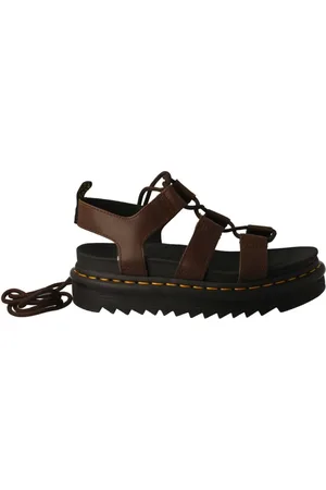 Dr. Martens Skor, Dam, 40 EU, Läder, Brun Nartilla Dam Gladiatorsandal
