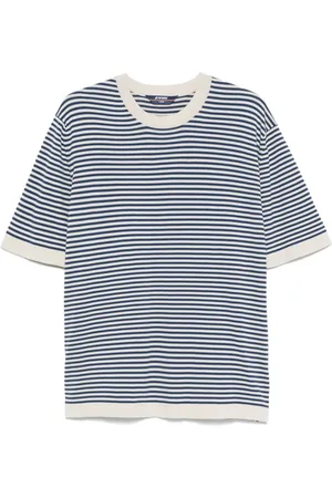 K-Way Topp, Herr, XL, Bomull, Blå och vit T-shirt och polo
