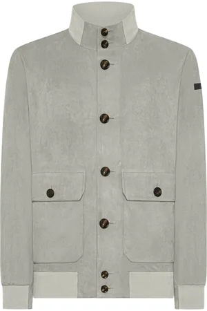 RRD Jacka, Herr, M, Mocka, Mjuk Micro Velour Jacka med Hornknappar