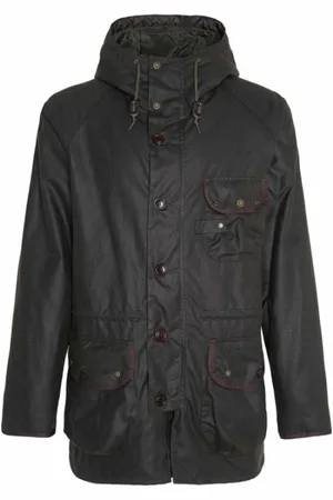 Barbour Jacka, Herr, L, Bomull, Field Parka Oliv Lätt Värme Dragkedja