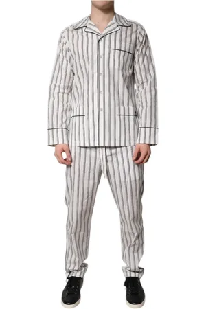 Dolce & Gabbana Pyjamaser & Lounge, Herr, S, Bomull, Ränder bomull herr pyjamas set nattkläder