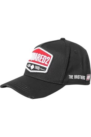 Dsquared2 Accessoarer, Herr, ONE Size, Svart Baseball Patch Keps