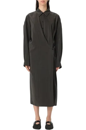 LEMAIRE Klänning, Dam, S, Kaffe-tonad Elegant Midi Klänning