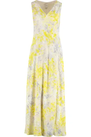 Calvin Klein Klänning, Dam, M, Blommig Midi Viskosklänning