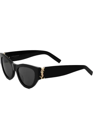 Saint Laurent Accessoarer, Dam, ONE Size, Elegant Cat-Eye Solglasögon i Svart