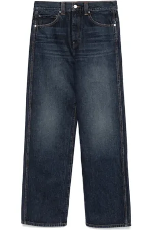 Khaite Jeans, Dam, W27, Bomull, Indigo Blå Jeans med Framknapp