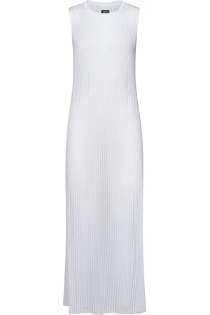 FISICO Klänning, Dam, S, Polyester, Vit Mesh Klänning med Sidoslitsar