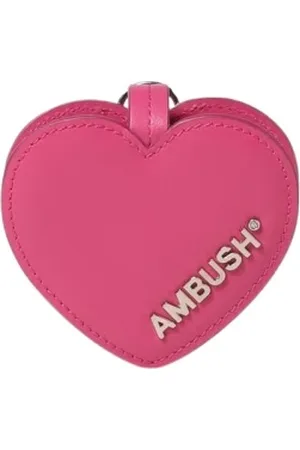 AMBUSH Accessoarer, unisex, ONE Size, Läder, Hjärtformad Läder Nyckelring