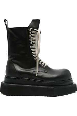 Rick Owens Skor, Herr, 43 EU, Svarta Snörskor med sidodragkedja