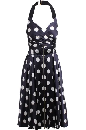 Patou Klänning, Dam, S, Bomull, Polka Dot Satin Midi Klänning