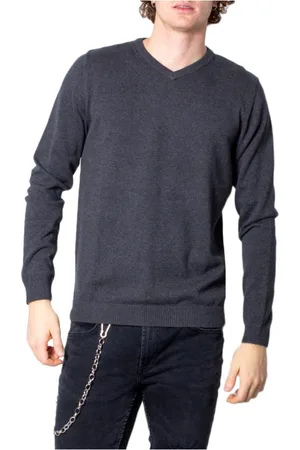 JACK & JONES Stickade tröjor & koftor, Herr, 2Xl, Bomull, Basis V-Hals Bomullströja