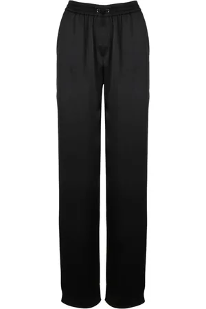 HERNO Byxor, Dam, M, Polyester, Breda ben satinbyxor med dragsko